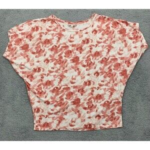 Women's Wonderly Studios Butterfly Shape Short Sleeve Blouse / Top / Shirt Large